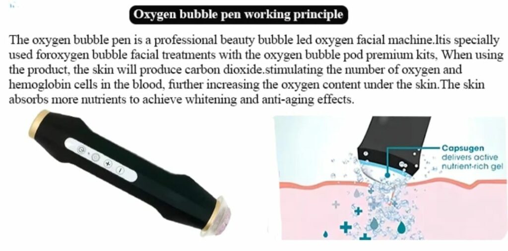 O2 Flow Pen Mini Oxygen Bubble Pen Oxygenation Capsules Pods Rechargeable Oxygen ...